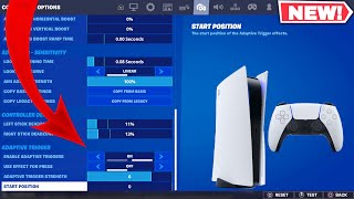 Fortnite PS5 Adaptive Trigger Settings Fortnite Settings PS5 Adaptive Triggers PS5 R2 Stiff [upl. by Yadsnil135]