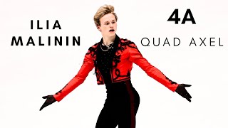 Ilia MALININ QUAD AXEL 4A [upl. by Neehahs]