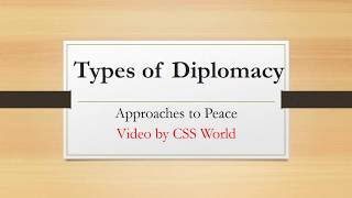 Types of Diplomacy [upl. by Nevaeh580]