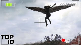 Top 10 Angels Caught On Tape Flying [upl. by Asyla685]