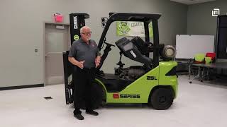 CLARK S Series Forklift Walkaround Demonstration [upl. by Chenay858]