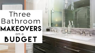 3 Bathroom Makeovers  Interior Design [upl. by Ayian274]