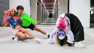 SCARY Halloween Prank On Friends [upl. by Leitman354]