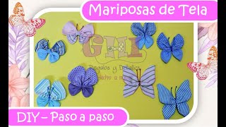 MARIPOSAS DE TELA 4 DISEÑOS PASO A PASO [upl. by Larsen494]