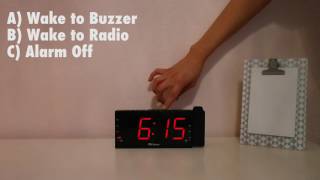 How to set alarm in projection radio clock [upl. by Nwotna]