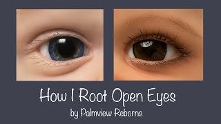 Reborn Doll Eyelash Tutorial  How to root open eyes [upl. by Inahc]