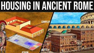 Housing and Houses in Ancient Rome  Domus Insula Villa [upl. by Ateekal]