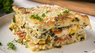 Easy Vegetable Lasagna Recipe [upl. by Enisaj]