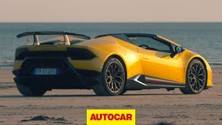 Lamborghini Huracan Performante Spyder 2018 review  Autocar [upl. by Mikol328]