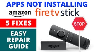 How to Fix Amazon Fire TV Stick Not Installing  Downloading Apps  Best 5 Easy Fixes [upl. by Bonnell]