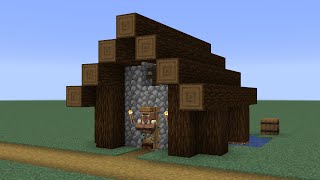 How to build a Minecraft Village Fisher Cottage 114 taiga [upl. by Secilu998]