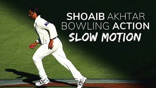 Shoaib Akhtar Bowling Action SlowMotion [upl. by Kling85]