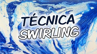 TÉCNICA SWIRLING CON PINTURA EN SPRAY [upl. by Anyg]