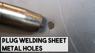 HOW TO PLUG WELD HOLES IN AUTO BODY PANELS [upl. by Haisej816]