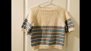 DIY KNIT Seamless Very Basic Raglan Sweater [upl. by Ernaline]