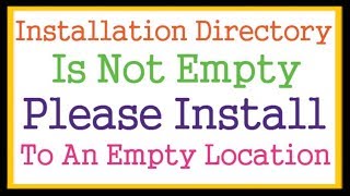 Installation Directory Is Not Empty Please Install To An Empty Location WordPress Error [upl. by Hael255]