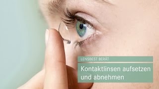 Kontaktlinsen einsetzen und rausnehmen  Tipps von Lensbest [upl. by Omora]