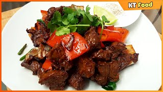 ENG CAP BÒ LÚC LẮC  Bí quyết Nhà Hàng Vietnamese Shaking Beef Restaurant Style Recipe [upl. by Idnahr399]