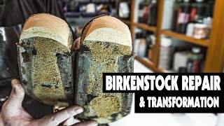 How Birkenstocks Are Professionally Repaired Birkenstock Resole  Shoe Repair [upl. by Nairrad]