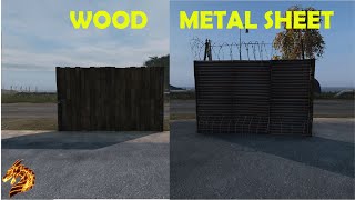 DAYZ How to Build a Fence and Gate Wood and Sheet Metal [upl. by Aenahs]