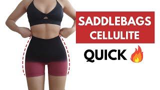 Burn saddlebag fat hip fat  Reduce Cellulite Lose outer thigh fat workout Back To School 16 [upl. by Tsirhc]