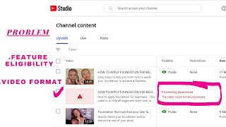 How To Fix quotProcessing Abandoned The Video could not be processedquot  2021 [upl. by Loredo]