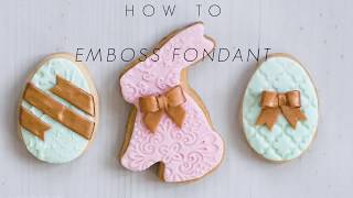 How to Emboss Fondant Sugar Cookies [upl. by Tserof]