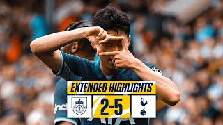 BURNLEY 25 TOTTENHAM HOTSPUR  PREMIER LEAGUE EXTENDED HIGHLIGHTS [upl. by Nikolos]