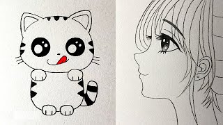 EASY DRAWING TRICKS SIMPLE DRAWING TUTORIALS AND TIPS [upl. by Sheffield]