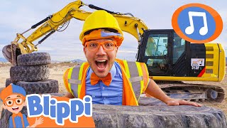 Excavator Song  Blippi Music Videos  Blippi Toys [upl. by Bonina]