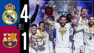 Real Madrid 41 FC Barcelona  HIGHLIGHTS  Spanish Super Cup final [upl. by Yatnahs]