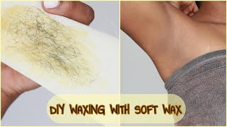 DIY Waxing Armpits W Soft Wax  Quarantine Edition [upl. by Nilrev]