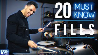 20 MUST KNOW Drum Fills For Beginner Drummers  Drum Beats Online [upl. by Aerbma]