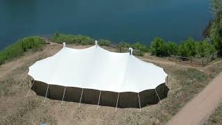 Aztec Tents  44x83 Tidewater Sailcloth Tent Installation [upl. by Dnalyram218]