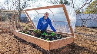 How to Build a HINGED HOOPHOUSE for a Raised Bed Garden [upl. by Ainav]