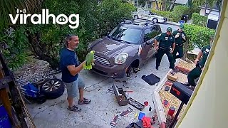 Neighbor Calls Police on Parrot  ViralHog [upl. by Roskes]