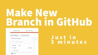 How to Make New Branch in GitHub [upl. by Orv]