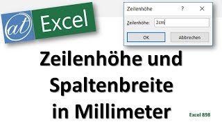 Zeilenhöhe und Spaltenbreite millimetergenau justieren  ExcelTrick [upl. by Eidnahs858]