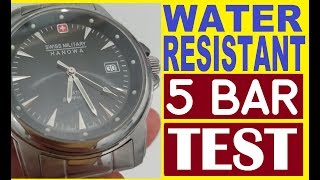 Water resistant 5 bar5atm50m test at home my Swiss Military Hanowa [upl. by Iramat]