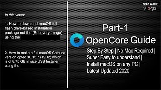 Install macOS on any PC ¦ OpenCore Guide ¦ Part 1 [upl. by Adnalro428]