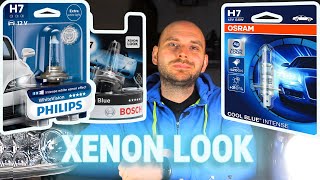 The Best XENON LOOK bulbs  Color Endurance amp Brightness Tested  PHILIPS vs OSRAM vs BOSCH [upl. by Redneval]