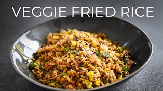 Vegetable Fried Rice Recipe  EASY Vegetarian Chinese dinner idea [upl. by Grane187]