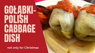 Polish stuffed cabbage rolls Gołąbki Gumake Polish Food [upl. by Anaxor]