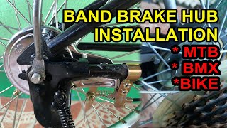 Band Brake Hub Installation  MTB Bicycle Bike Drum Brake [upl. by Clarance621]