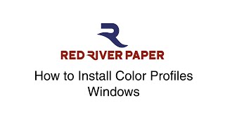 How to Install ICC Color Profiles Windows [upl. by Aicirtac852]