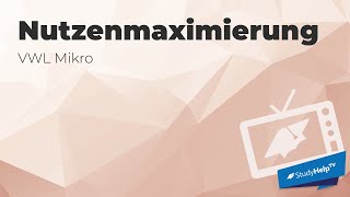 Nutzenmaximierung  optimales Güterbündel Mikroökonomie  StudyHelpTV [upl. by Tadeo]