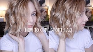 HOW TO CURL SHORT HAIR  EASY amp EFFORTLESSLY CUTE [upl. by Wiener]