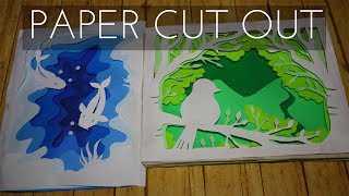 Paper cut out  Cuadros en 3d  DIY [upl. by Hazrit787]