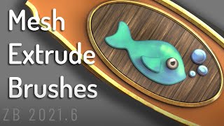 075 ZBrush 20216  Mesh Extrude Brushes  Use Masks to Generate Geometry from Stroke andor Alphas [upl. by Nichani]