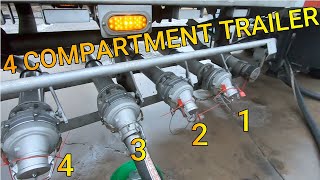 HOW TO UNLOAD A COMPARTMENT TANKER TRAILER [upl. by Singband149]